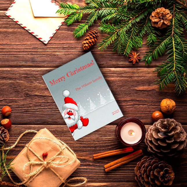 Weihnachtsbaumschnee Weihnachtsmann Postkarte (Von Creator hochgeladen)