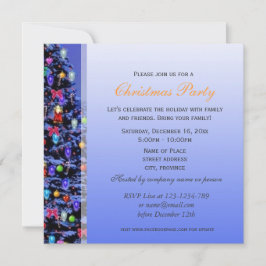 Weihnachtsbaumschneeabend Party Einladung