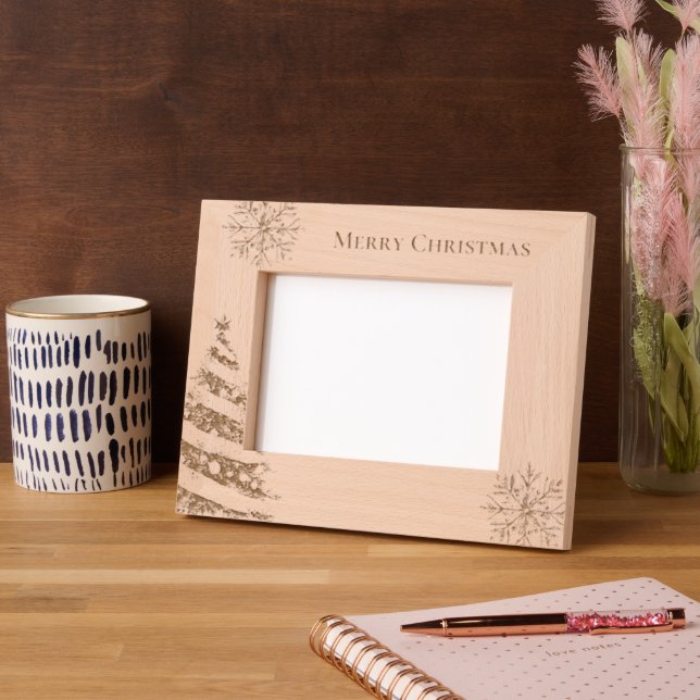 Weihnachtsbaumschneeflocken Geätzte Rahmen (Linke Ecke)