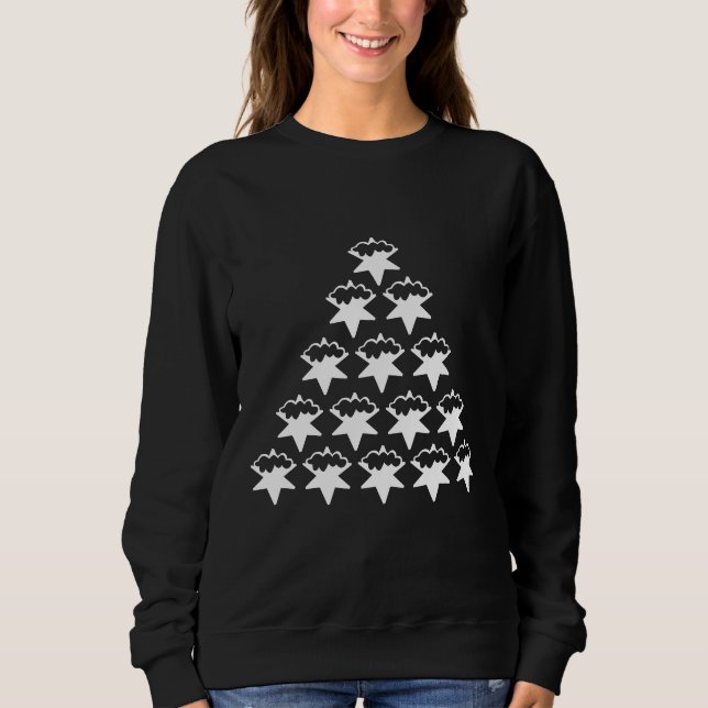 Weihnachtsbaumschneeflocken niedlich sweatshirt (Vorderseite)