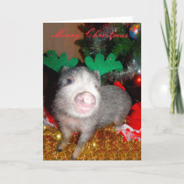 Weihnachtsbaumschwein, Grußkarte Feiertagskarte