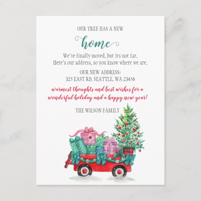 Weihnachtsbaumskart, die wir bewegten Urlaub Postkarte (Vorderseite)