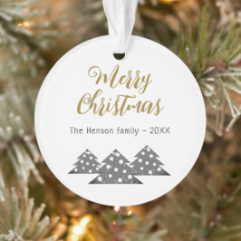 Weihnachtsbaumskript Minimalistische Festfamilie Ornament