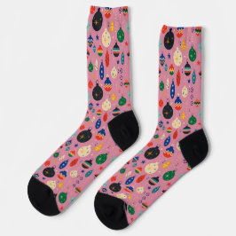 Weihnachtsbaumsocken pink socken