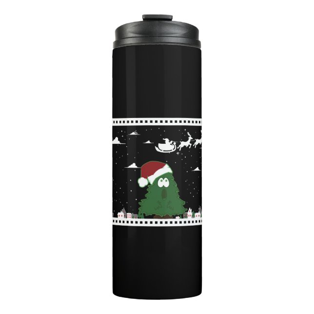 Weihnachtsbaumstadt bis Shirt Design für Veranstal Thermosbecher (Vorderseite)