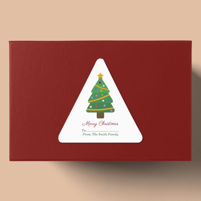 Weihnachtsbaumsticker Dreieckiger Aufkleber (Christmas Tree Triangle Sticker)