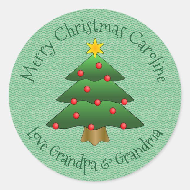 Weihnachtsbaumsticker Runder Aufkleber (Vorderseite)