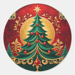 Weihnachtsbaumsticker Runder Aufkleber