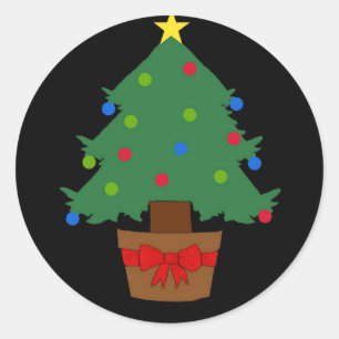 Weihnachtsbaumsticker Runder Aufkleber
