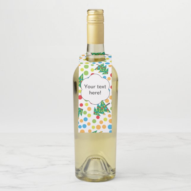 Weihnachtsbaumstruktur Flaschenanhänger (Auf Flasche)