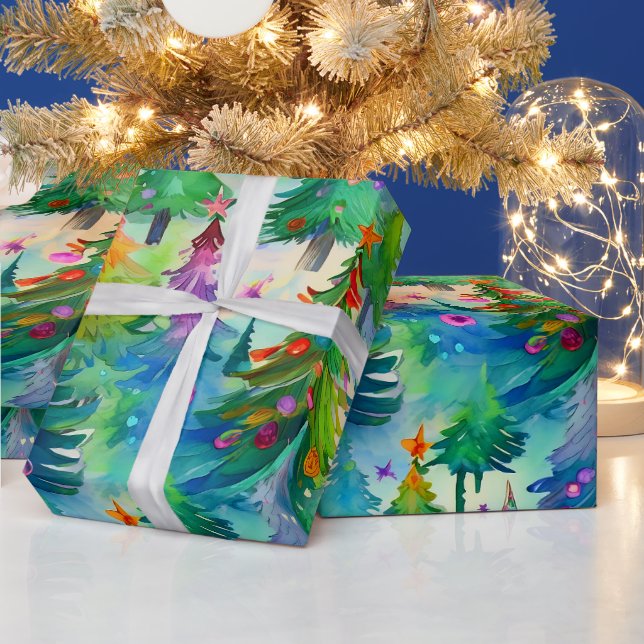 Weihnachtsbaumstruktur Geschenkpapier (Feiertage)