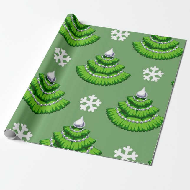Weihnachtsbaumstruktur Geschenkpapier (Ungerollt)