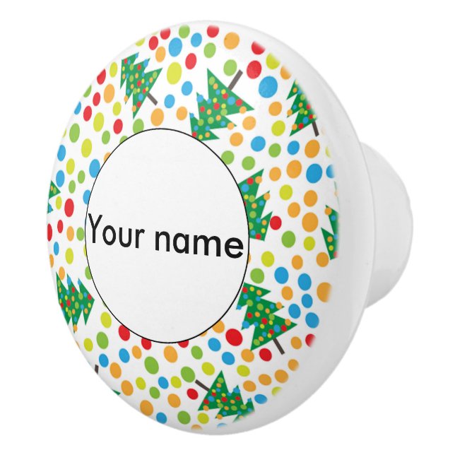 Weihnachtsbaumstruktur Keramikknauf (Rechts)