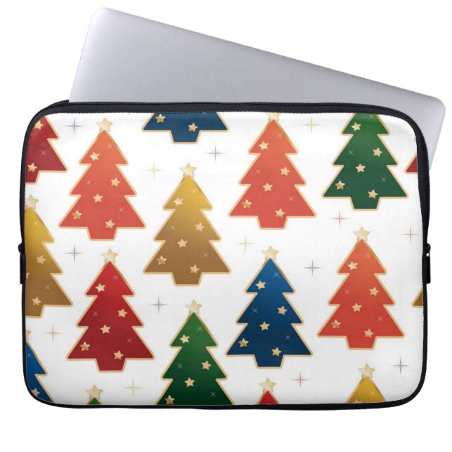 Weihnachtsbaumstruktur Laptopschutzhülle (Vorderseite)