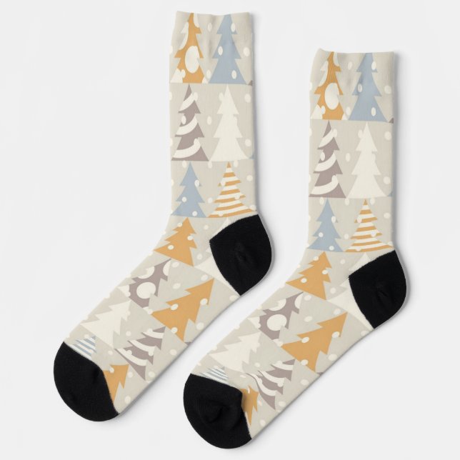 Weihnachtsbaumstruktur Socken (Linkes Detail)