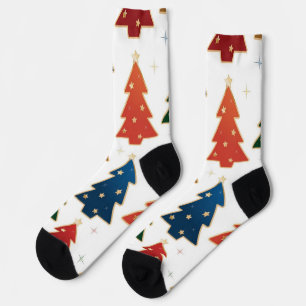 Weihnachtsbaumstruktur Socken