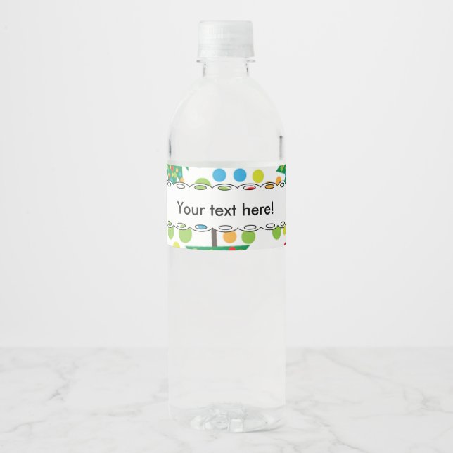 Weihnachtsbaumstruktur Wasserflaschenetikett (Vorderseite)
