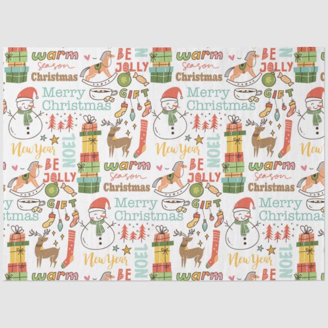 Weihnachtsbaumtafel Seidenpapier (Vorderseite)
