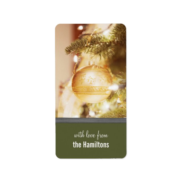 Weihnachtsbaumtafeln Adressaufkleber (Vorne)