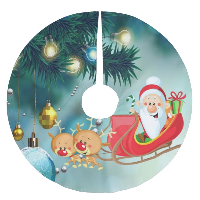 Weihnachtsbaumteppich Polyester Weihnachtsbaumdecke (Vorderseite)