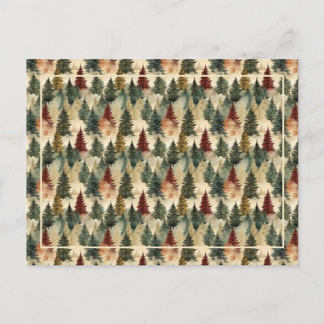 Weihnachtsbaumtext Feiertagspostkarte (Vorderseite)