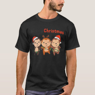 Weihnachtsbaumtiere Niedlich Monke T-Shirt