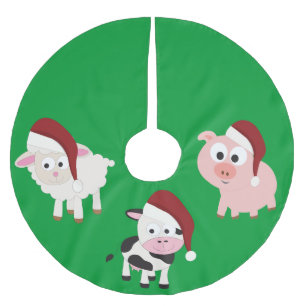 Weihnachtsbaumtiere Polyester Weihnachtsbaumdecke