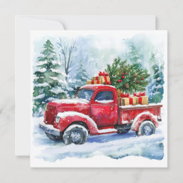 Weihnachtsbaumtransporter Feiertagskarte