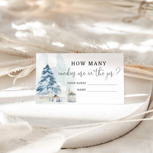 Weihnachtsbaumwinters erraten Sie, wie viele Bonbo Begleitkarte (Von Creator hochgeladen)