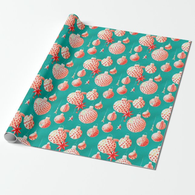 Weihnachtsbaumwrapping Paper Geschenkpapier (Ungerollt)