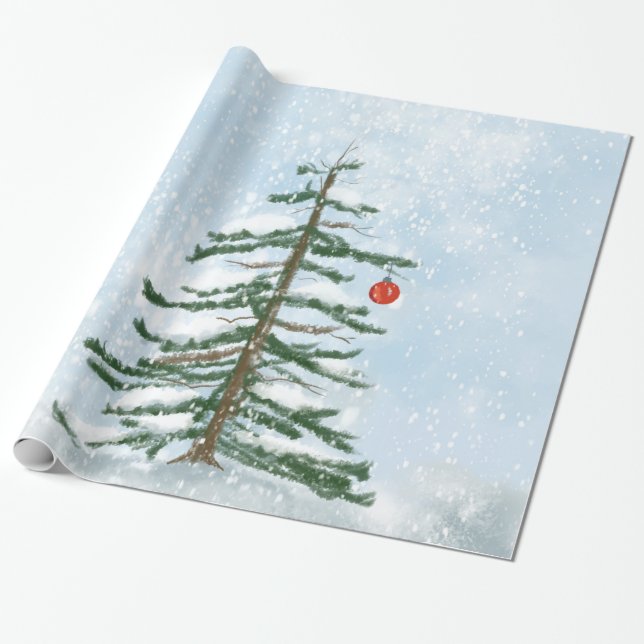 Weihnachtsbaumwrapping Paper Geschenkpapier (Ungerollt)