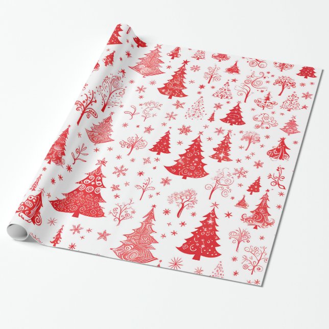 Weihnachtsbaumwrapping Paper Geschenkpapier (Ungerollt)