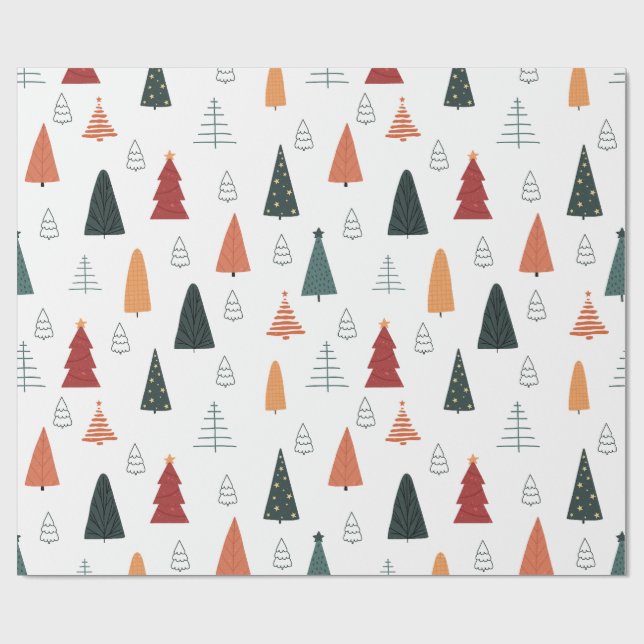 Weihnachtsbaumwrapping Paper Geschenkpapier (Flach)