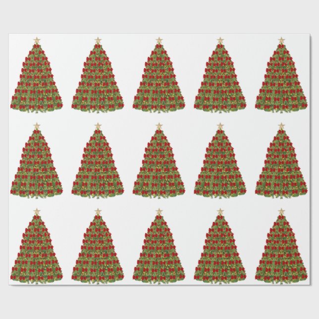 Weihnachtsbaumwrapping Paper Geschenkpapier (Flach)
