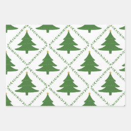 Weihnachtsbaumwrapping Paper Sheets Geschenkpapier Set