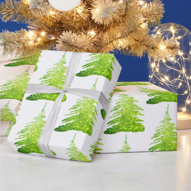 Weihnachtsbaumwrapping-Papier für grünen Glitzer Geschenkpapier (Feiertage)
