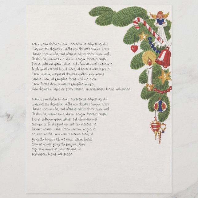 Weihnachtsbaumzweig mit Angel, richtig (Vorderseite)