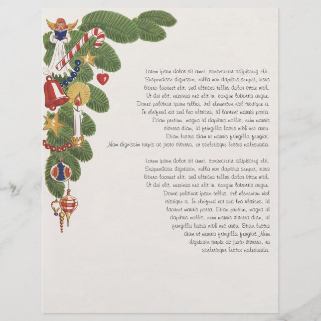 Weihnachtsbaumzweig mit Angel, verlassen (Vorderseite)