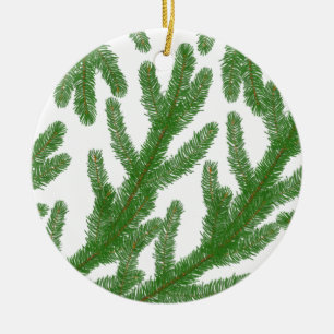 Weihnachtsbaumzweige Grüne Tanne Ornament