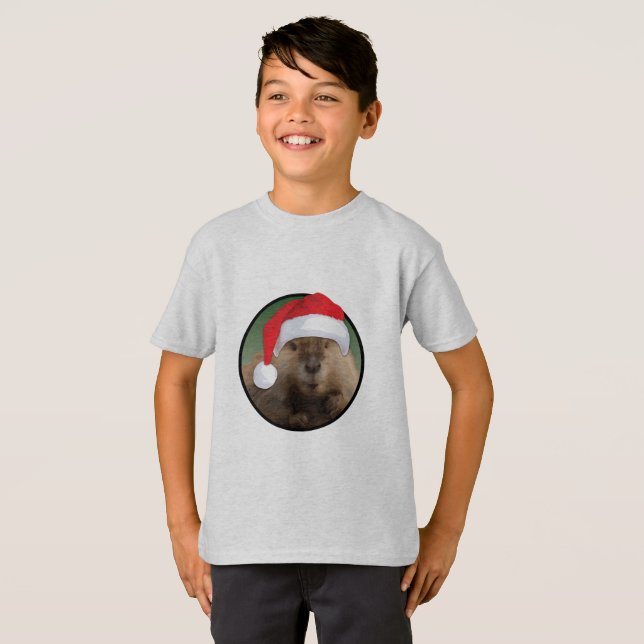 Weihnachtsbäver - Kids-T - Shirt (Vorne ganz)