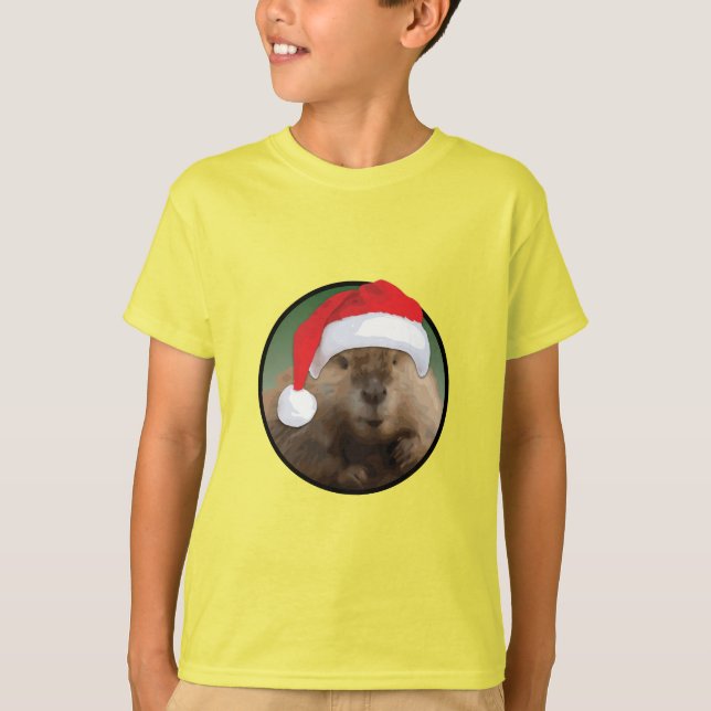 Weihnachtsbäver - Kids-T - Shirt (Vorderseite)