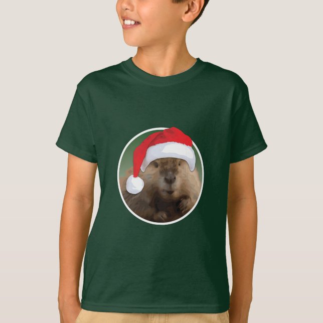 Weihnachtsbäver - Kids-T - Shirt (Vorderseite)