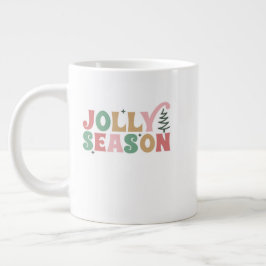 Weihnachtsbecher – Festliches Immergrün-Feiertags- Jumbo-Tasse