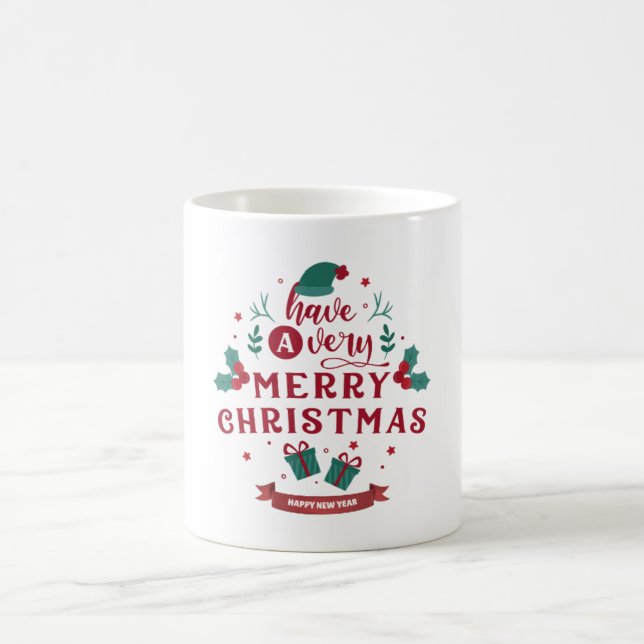 Weihnachtsbecher – Freude zur Feiertagszeit Kaffeetasse (Mittel)
