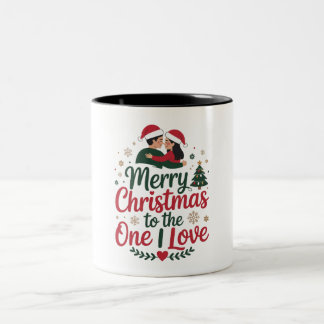 Weihnachtsbecher _ Frohe Weihnachten dem, den ich Zweifarbige Tasse