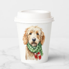 Weihnachtsbecher goldendoodle pappbecher