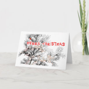 Weihnachtsbeeren Feiertagskarte