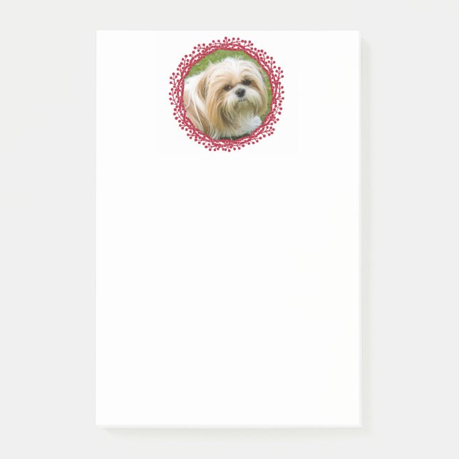 Weihnachtsbeeren-Foto Post-It-Notes Post-it Klebezettel (Vorderseite)