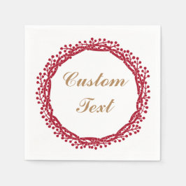 Weihnachtsbeerkränze, Cocktailservietten Serviette