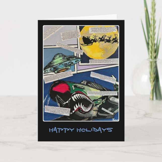 'Weihnachtsbegegnungen' Malerei auf einem Dankeskarte (Vorderseite)